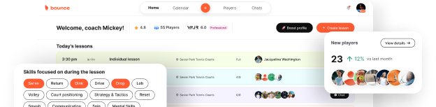 Bounce coaching software interface